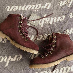 Birkenstock Size 5.5 Womens Jackson Burgundy Oiled Suede boots